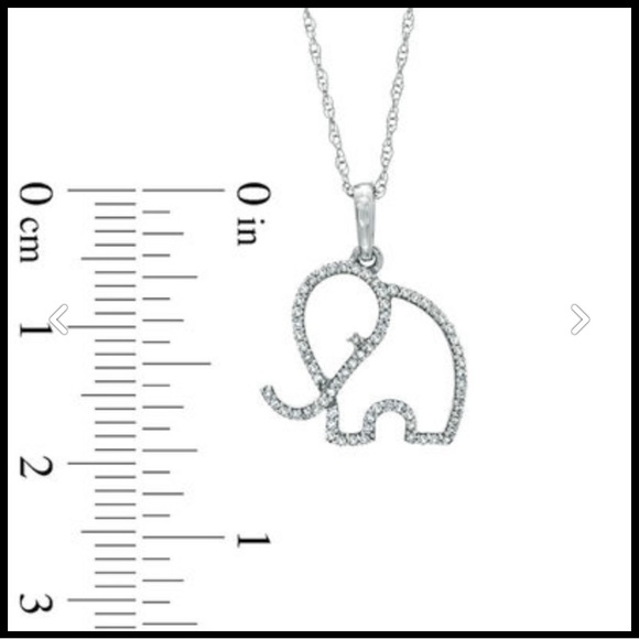 Zales Diamond Elephant Necklace - Picture 3 of 6